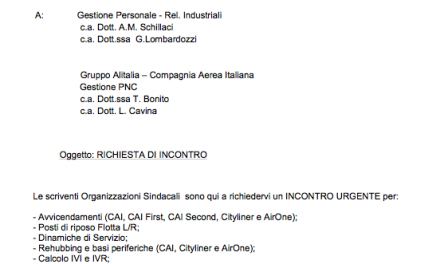 RICHIESTE DI INCONTRO