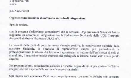 Integrazione UGL- USAEAV
