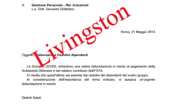 Livingston: Stipendi richiesta incontro
