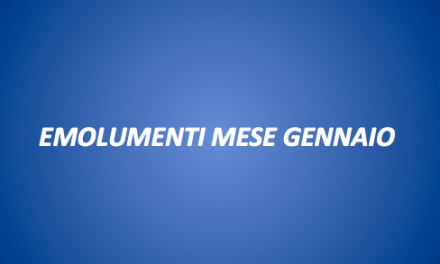 EMOLUMENTI MESE GENNAIO