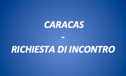 CARACAS-RICHIESTA DI INCONTRO